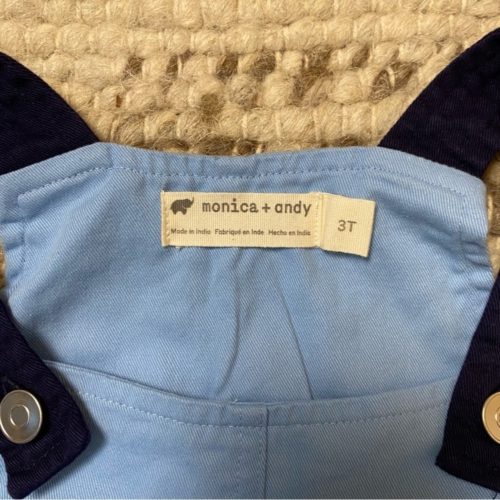 NWOT monica + andy 2 Cotton Twill Excavator + Black Corduroy Overalls, 3T Unisex - Picture 15 of 16